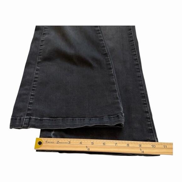 Paige Jeans Womens 26 Genevieve Flare Faded Black Stretch Denim Boho Retro - Picture 7 of 9
